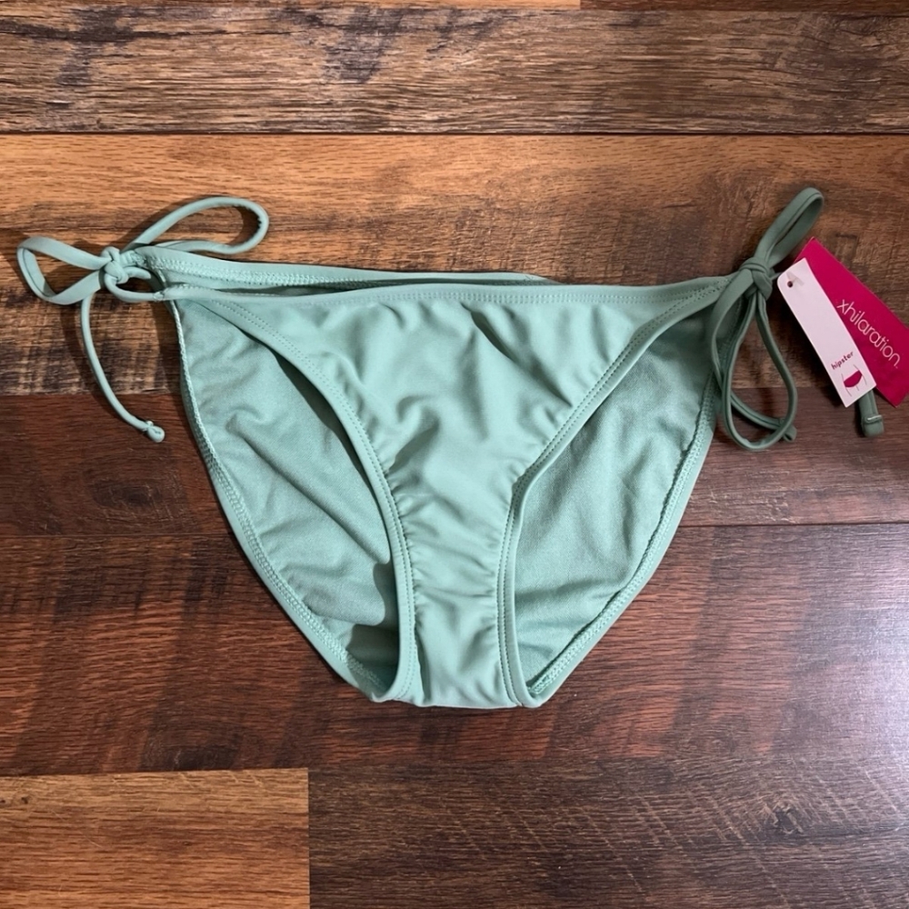 Xhilaration Green Tie-Side Bikini Bottom Junior's Medium